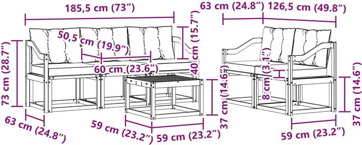 Produktbild vidaXL Outdoor-Sofa