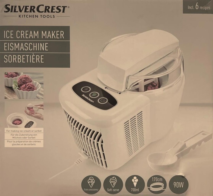 Actual product image Silvercrest SEM 90 C3 360847 Ice Cream Maker - White