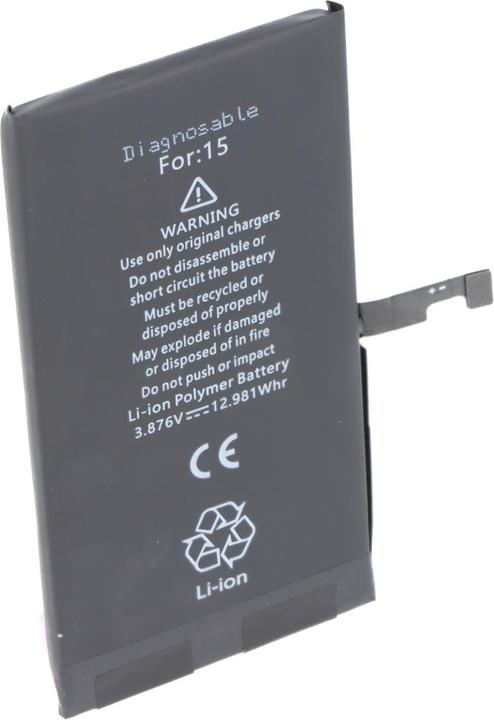 Actual product image AccuCell Akku Apple iPhone 15, A3018, 1/CP5/46/87