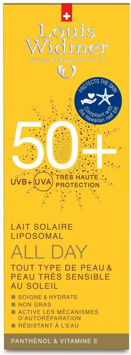Produktbild Louis Widmer ALL DAY 50+ Sonnenschutz parfumiert Tube (Sonnencreme, SPF 50+, 100 ml, 135 g)