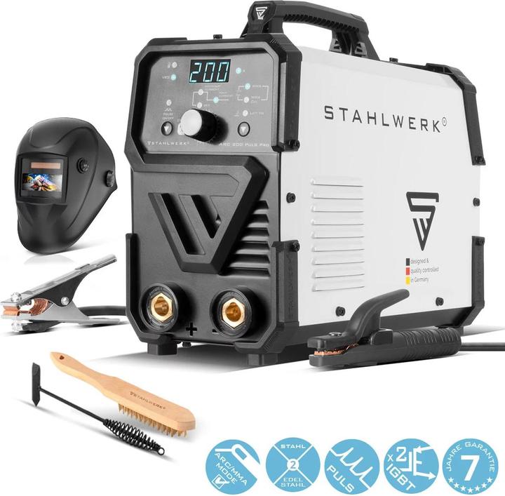 Produktbild Stahlwerk Elektroden-Schweissgerät ARC 200 Puls Pro Vollausstattung