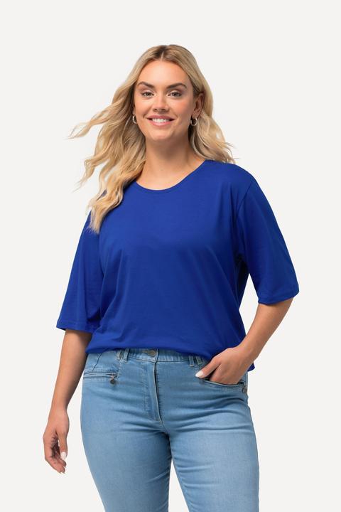 Actual product image Ulla Popken Basic Round Neck Short Sleeve Relaxed Fit Tee (42)