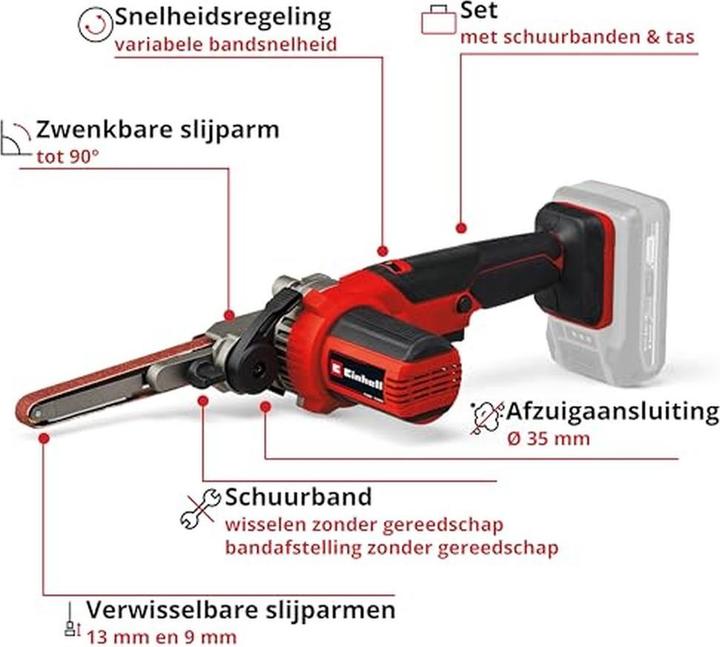 Produktbild Einhell TE-BF 18 Li-Solo (Bandschleifer)