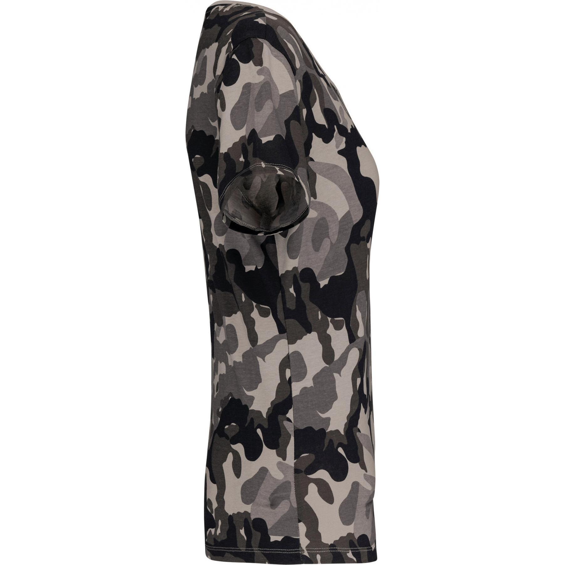 Thumbnail - Kariban, Damen, Shirt, Camo, Grau, (XL)