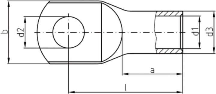 Produktbild Kalitec 10 Stück DR95-8 Press-Kabelschuh 95mm² M8 I Verbinder nach DIN 46235 I Made in Germany