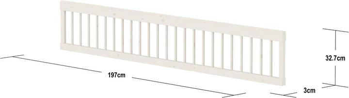 Actual product image Flexa Classic guardrail with struts (197 x 198 x 33 cm)
