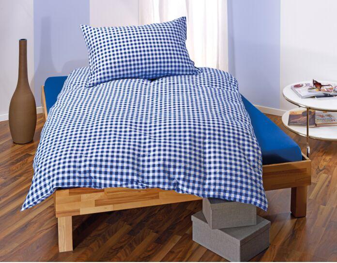Produktbild Home Fashion Kölsch blau (Bettwäsche Set, 160 x 210 cm, 65 x 100 cm)