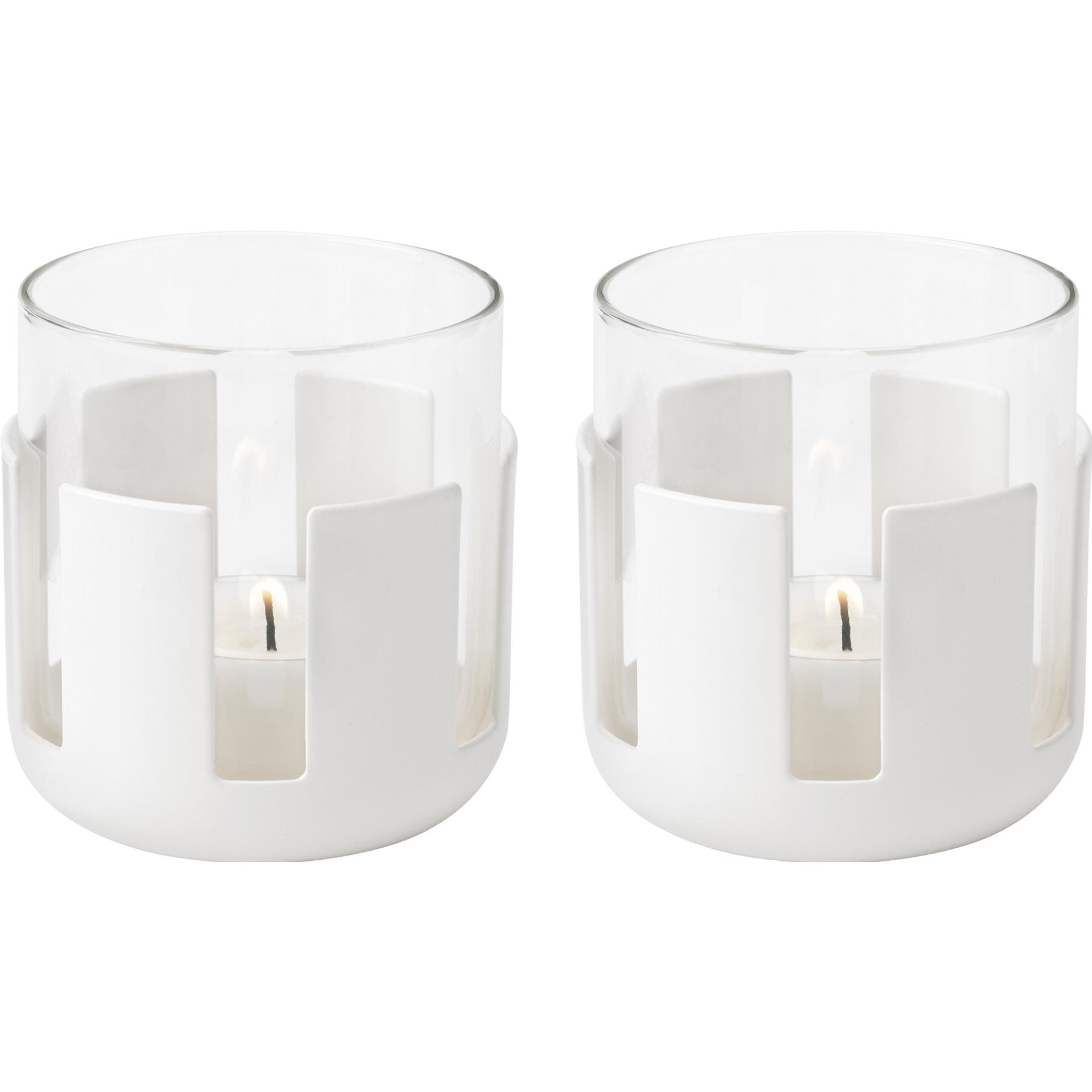 Stelton, Kerzenständer, Luna Tealight holders, 2 pc - Soft White (Ø 7 x 7 cm)