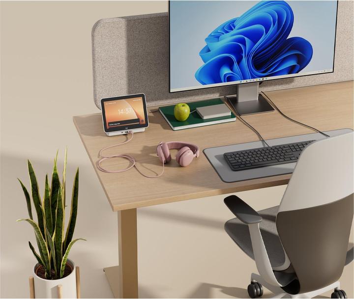 Actual product image Logitech Zone Wired 2 for Business, Wired, Rose (Cable, USB-C, Microsoft teams)