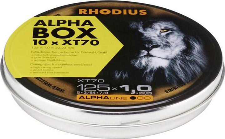 Actual product image Rhodius Extra thin cut-off wheel XT70 BOX