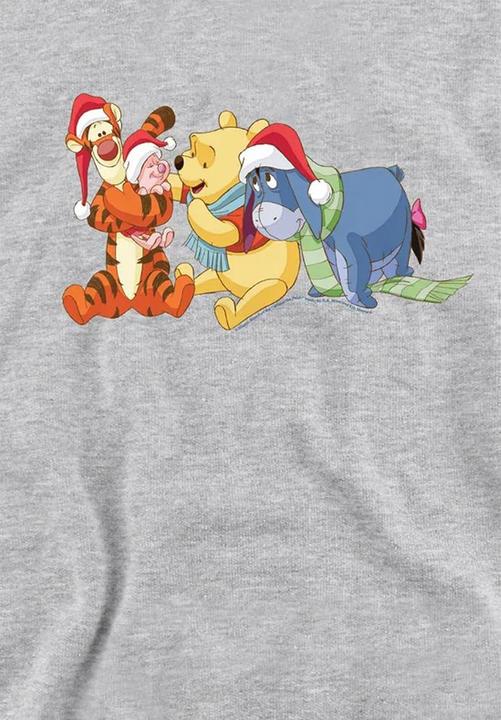 Produktbild Winnie the Pooh Kapuzenpullover meliert weihnachtliches Design (128)