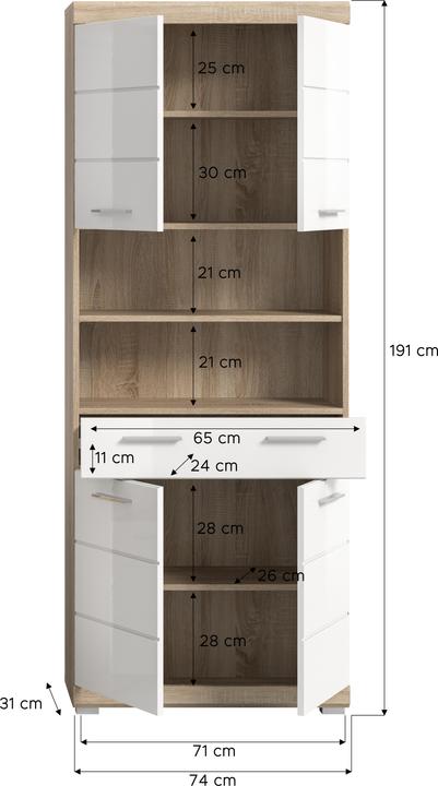 Produktbild Xonox Home Lambada (74 x 31 x 191 cm)