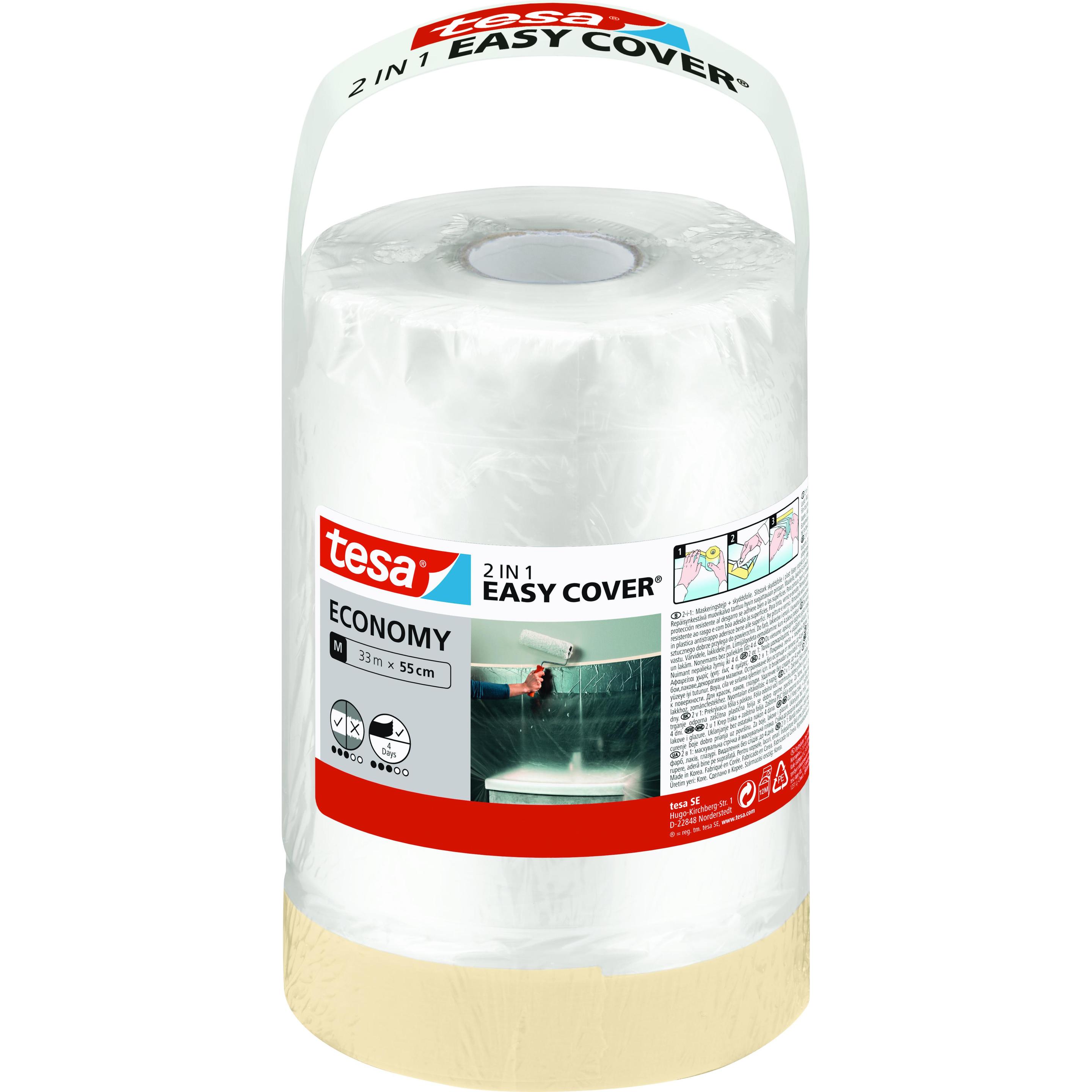 tesa, Klebeband, EASY COVER Malerfolie ECONOMY Refill Nachfüllrolle (550 mm)