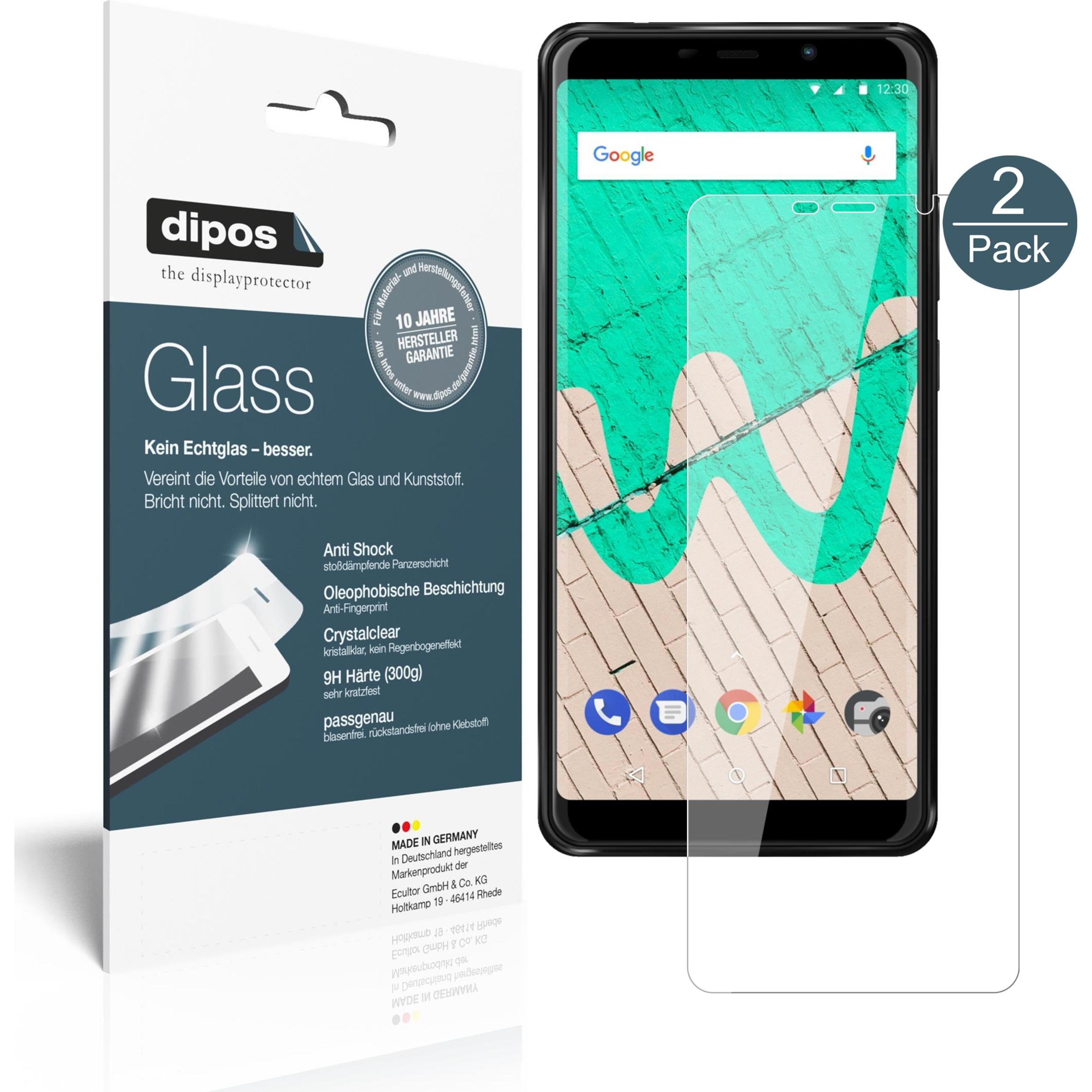 Dipos Displayschutz Anti-Shock (1 Stück, Wiko View Max), Smartphone Schutzfolie, Transparent