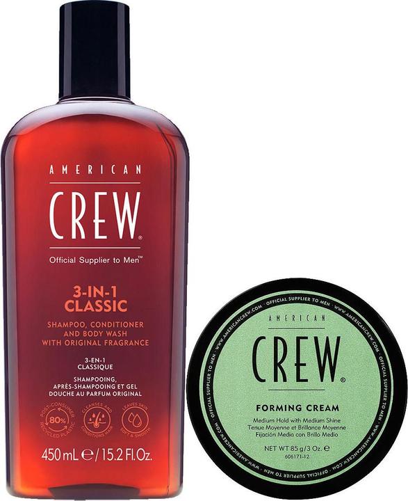 Image du produit American Crew Forming Cream + 3in1 Classic Set (Crème capillaire, 450 ml)