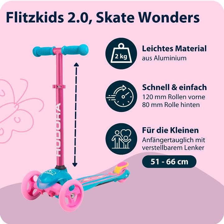 Actual product image Hudora Flitzkids 2.0 Skate Wonders