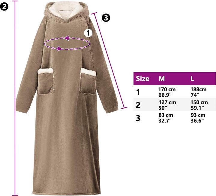 Immagine prodotto vidaXL Decken-Hoodie (150 x 87 cm)