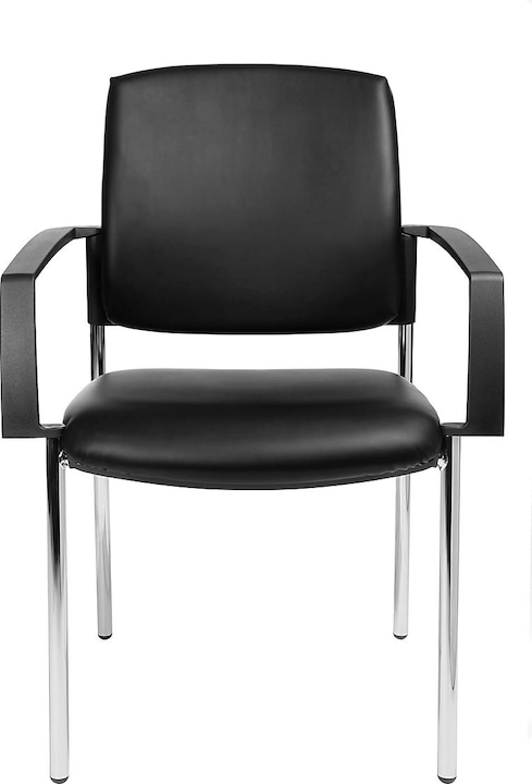 Produktbild Topstar Besucherstuhl BtoB 10, 4-Fuss-Gestell, Kunstlederbezug, stapelbar, inkl. Armlehnen, 2er-S...