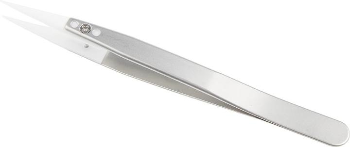 Actual product image RS PRO Plastic replaceable tip tweezers 130mm.