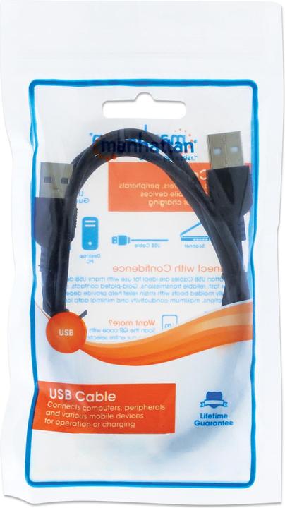 Produktbild Manhattan USB 2.0, Typ A-Stecker auf USB Typ A-Stecker (1 m, USB 2.0)