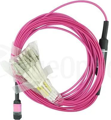 Produktbild BlueOptics HPE Q1H69A kompatibles MPO-4xLC Multimode OM4 Patchkabel 50 Meter (50 m)
