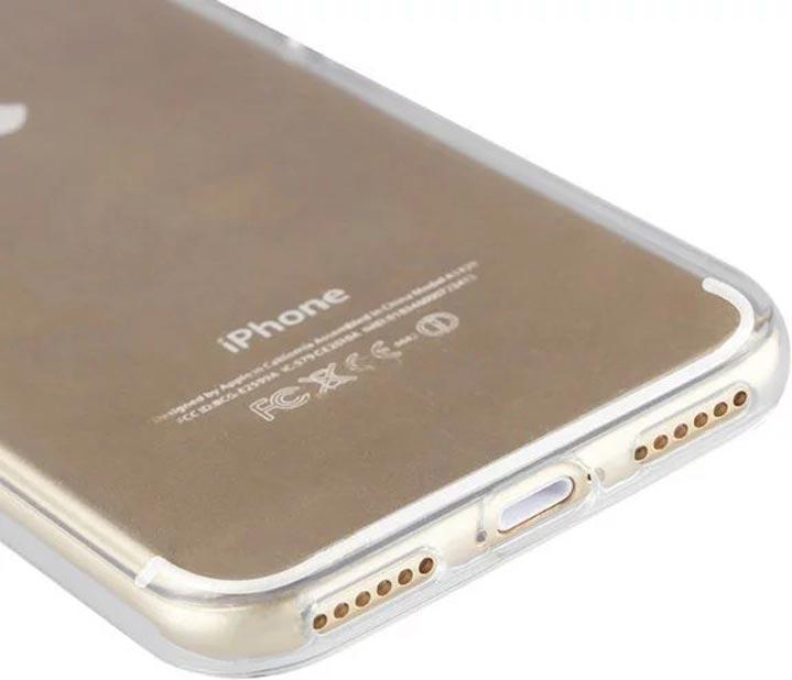 Actual product image Hermex Apple iPhone 8 rubber cover silicone transparent yellow