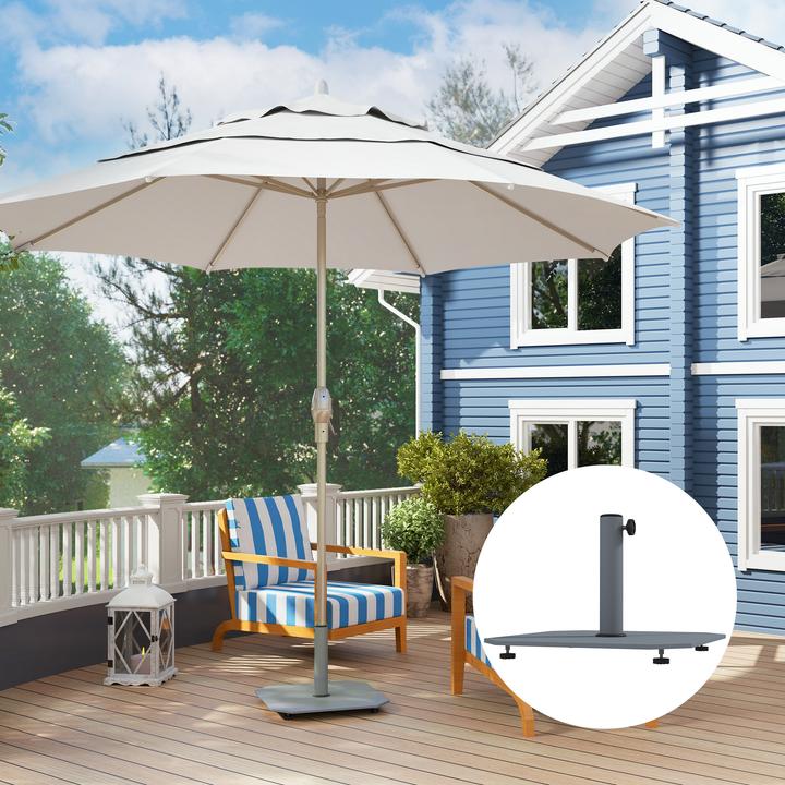 Produktbild Outsunny Schirmständer Metall Grau