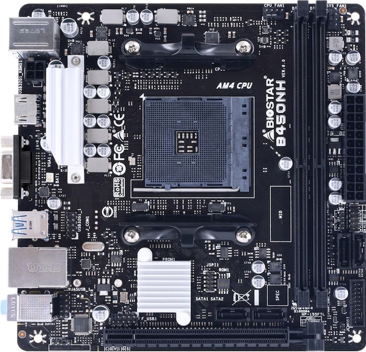 Produktbild Biostar B450NH (AM4, AMD B450, Mini-ATX)