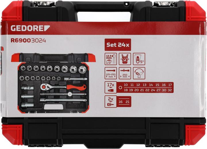 Actual product image Gedore Red Socket wrench set /2 SW032mm