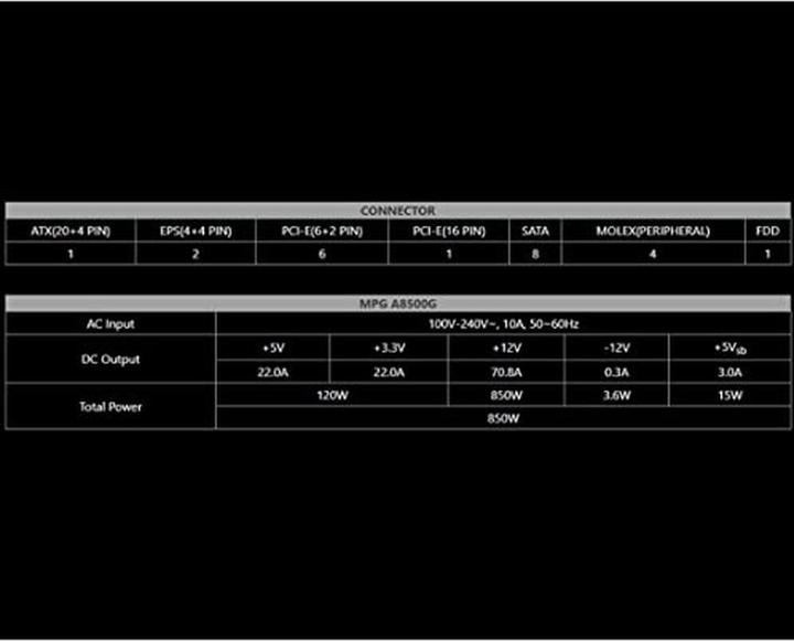 Produktbild MSI MPG A850G (850 W)