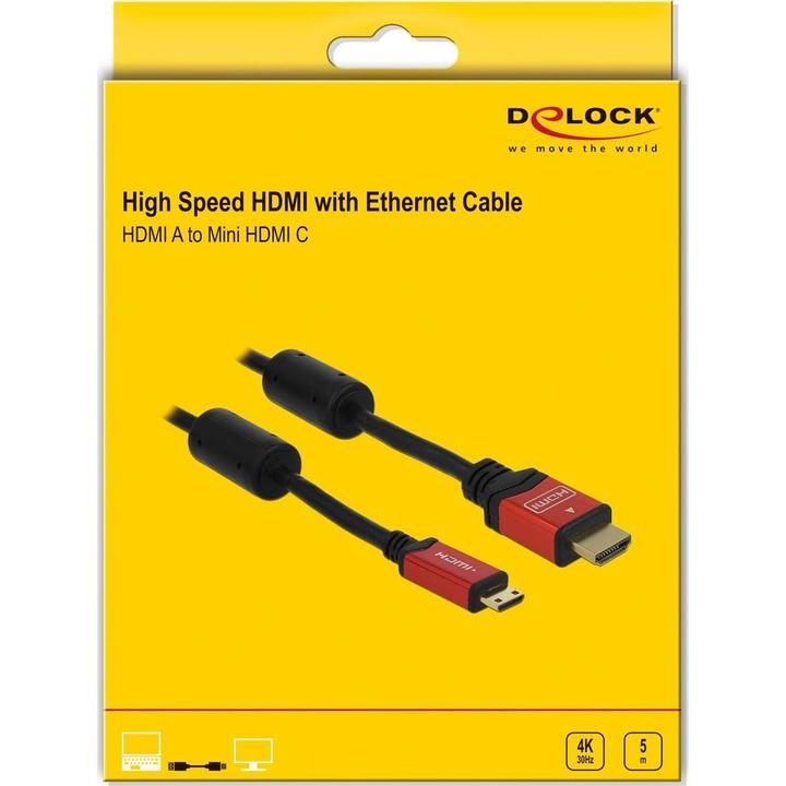Produktbild Delock mini HDMI (Typ C) — HDMI (Typ A) (5 m)