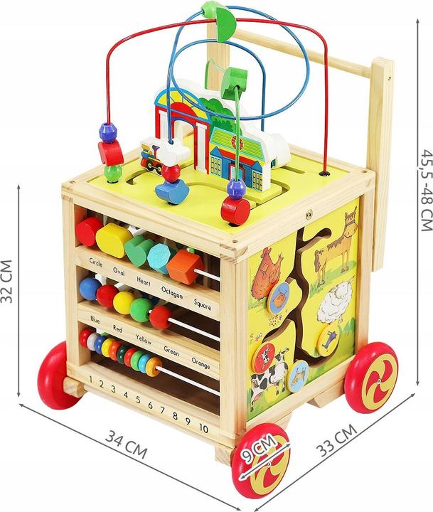 Image du produit Kruzzel Chariot en bois pour enfants