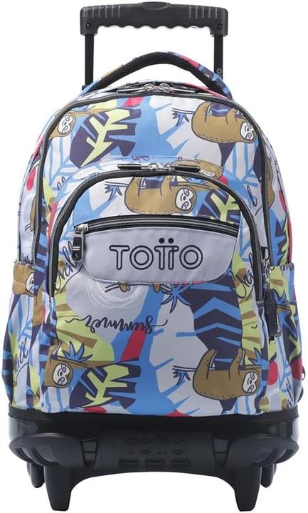 Actual product image Totto School Backpack with Wheels, Practical and Robust, Recycled PET Material