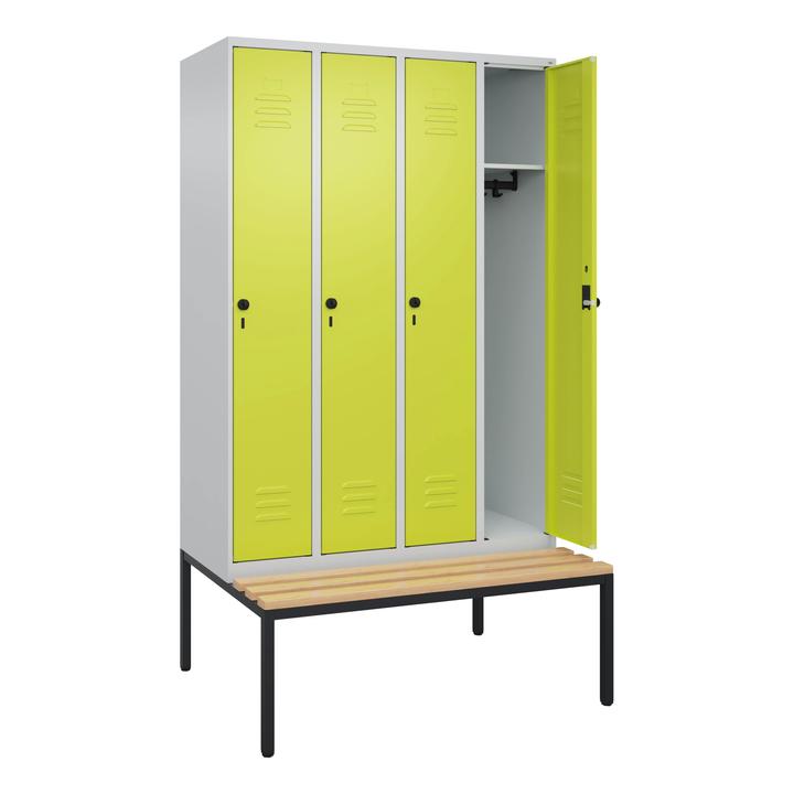 Produktbild C+P Garderobenschrank Classic Plus, Abteilbreite 30 cm, mit Sitzbank (120 cm, 185 cm)