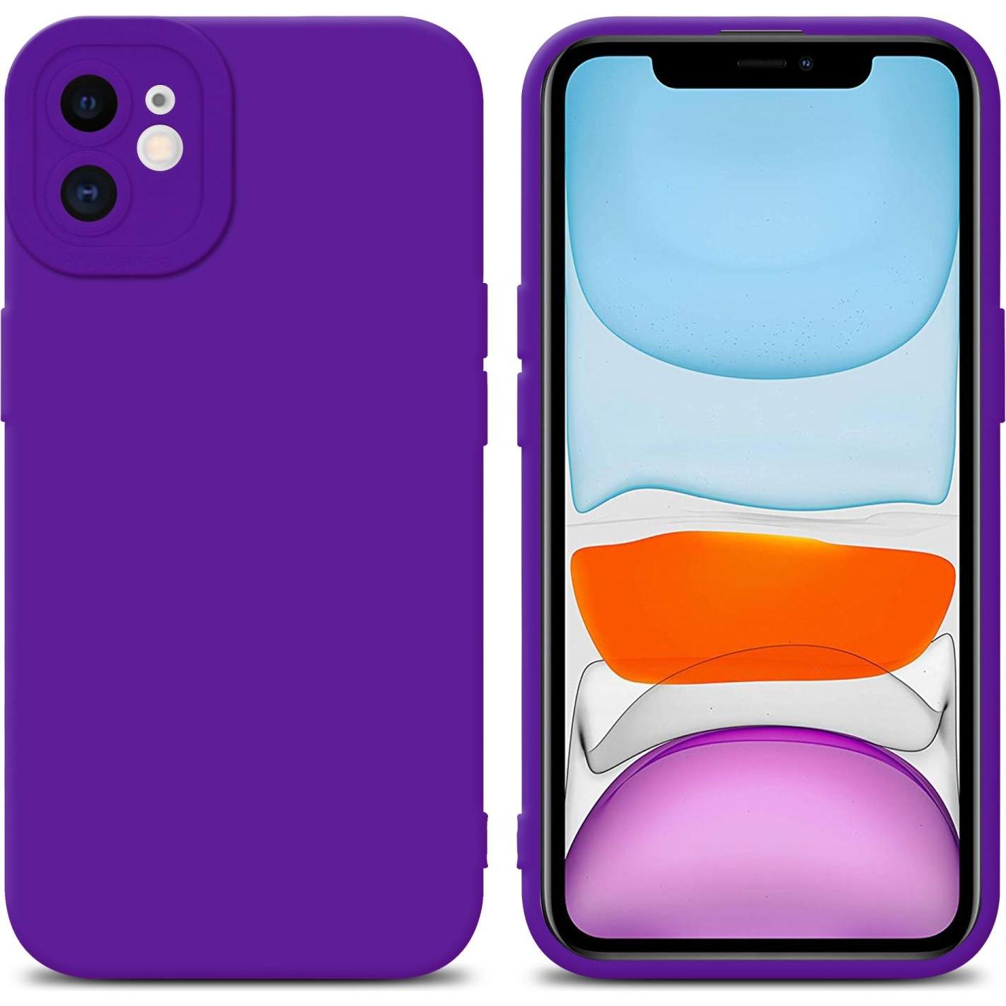 Cadorabo Hülle für Apple iPhone 12 im TPU Fluid LM162 Style (Apple iPhone 12), Smartphone Hülle, Violett