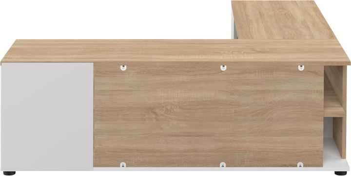 Immagine prodotto Temahome Porta TV angolare bianco e rovere (40 x 46 cm)