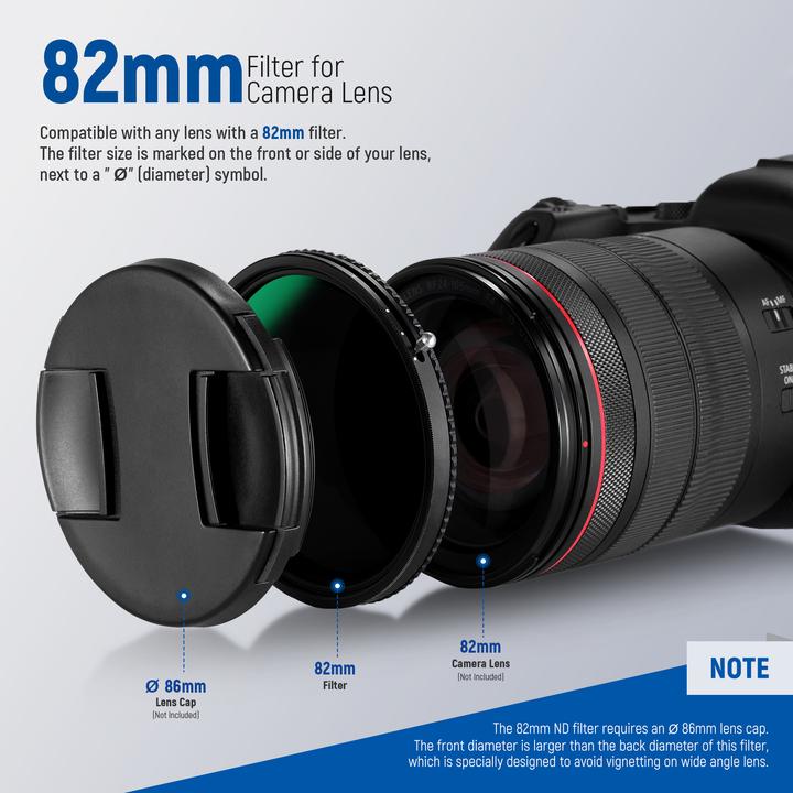 Actual product image Neewer 82MM MRC Adjustable HD ND Filter ND2-ND32&CPL (82 mm, Polarizing filter)