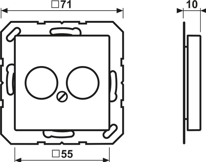 Actual product image JUNG Central plate LS 2f A aws glz Schraubbef A562-2BFWW