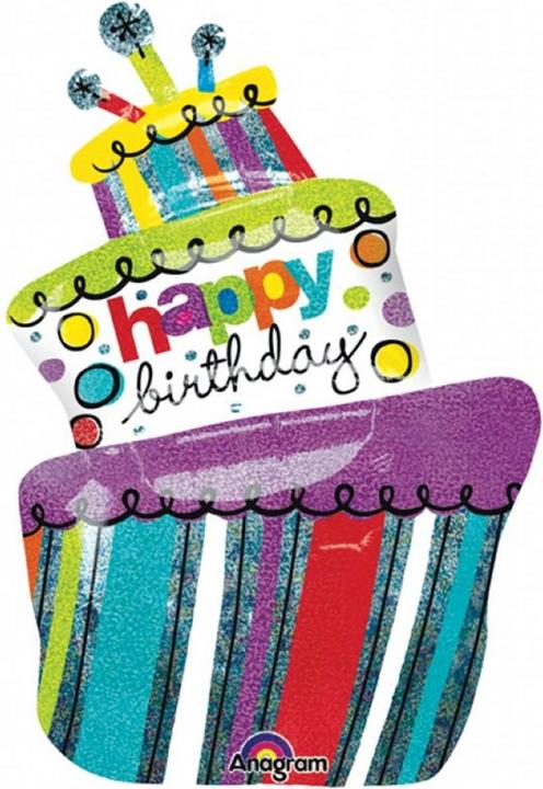 Produktbild Amscan Kuchen Happy Birthday (5x)