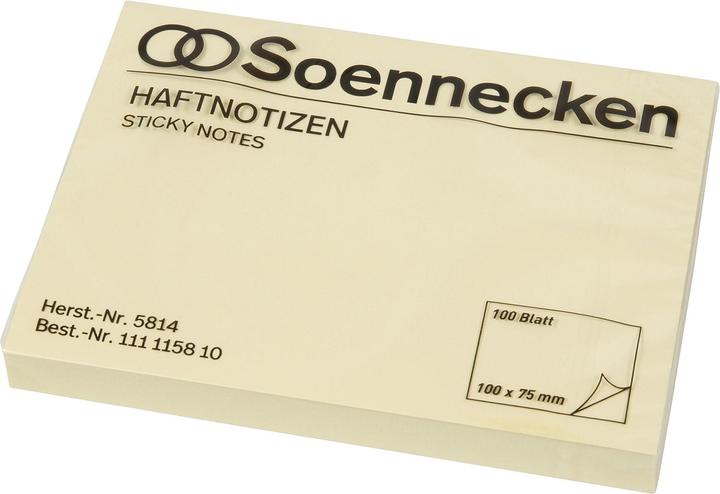Actual product image Soennecken Notepad 10 x 7.5 cm, 12 x 100 sheets, Yellow (100 x 75 mm)