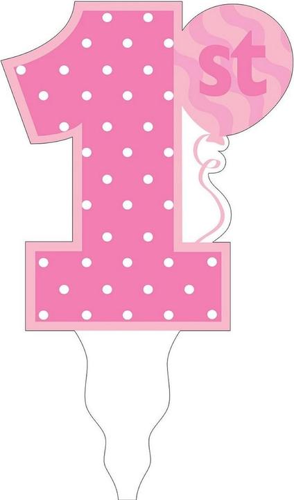 Actual product image Creative Party Number 1 Polka Dot Cake Topper