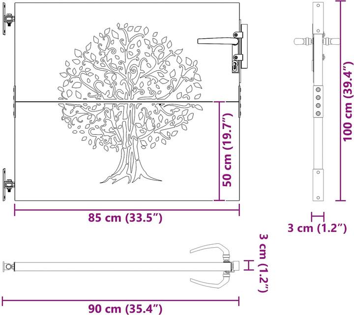 Actual product image vidaXL Gartentor
