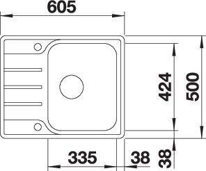 Produktbild Blanco Lemis 45 S-IF Mini (Einbauspüle, 60.50 cm, 50 cm)