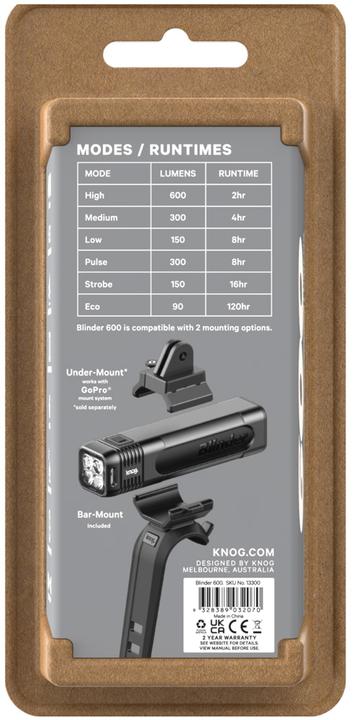 Actual product image knog. Blinder (600 lm, 600 lm)