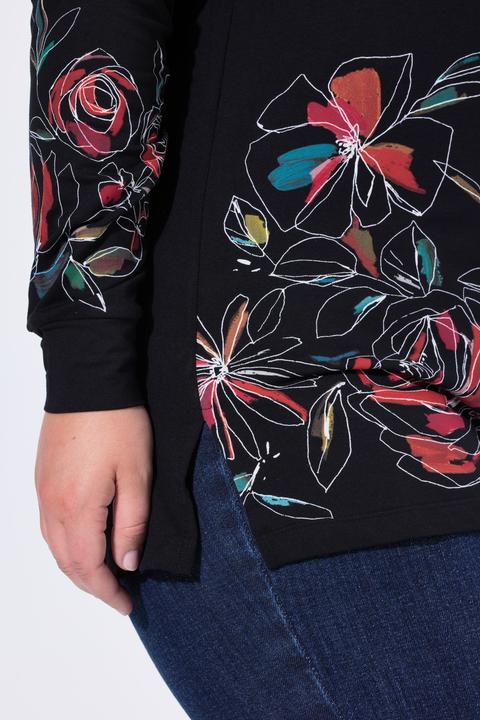 Actual product image Miamoda T-Shirt, Classic Fit, Blumenmotive, Langarm (56)