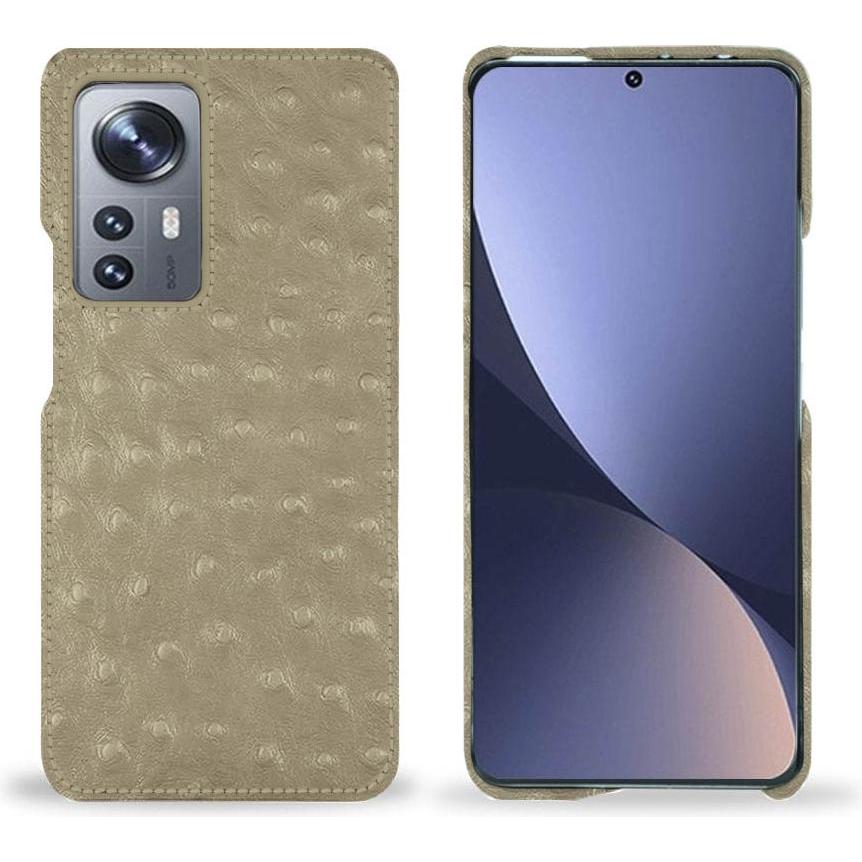 Noreve Lederschutzhülle (Xiaomi 12 Pro), Smartphone Hülle, Beige
