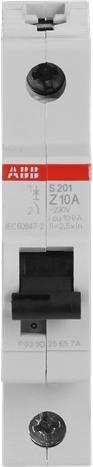 Immagine prodotto ABB Interruttore automatico 6kA 10A Z 1p S201-Z10