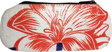 Actual product image Bekos Upcycling - Recycled Rice Bag Flower Spectacle Case