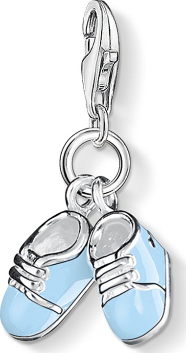 Image du produit Thomas Sabo Pendentif à breloques Chaussons de bébé bleus (Argent)