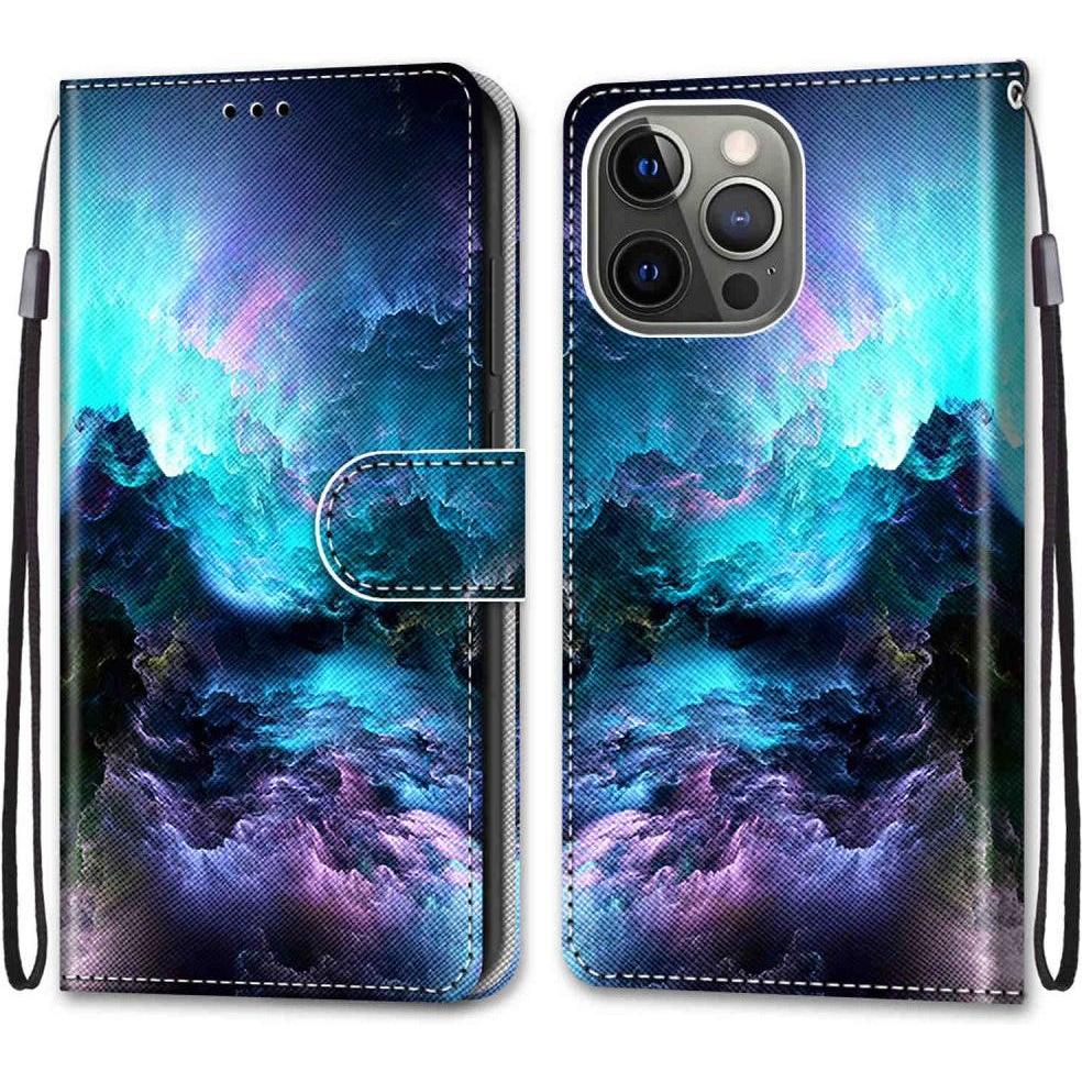 Thumbnail - Cover-Discount iPhone 13 Pro - Lederetui Hülle Nebula (Apple iPhone 13 Pro), Smartphone Hülle, Grau
